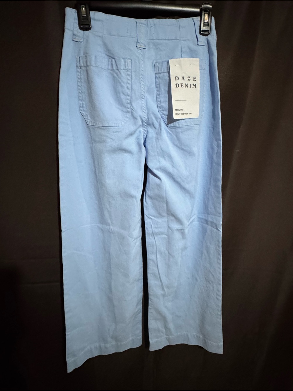 DAZE Light Blue Denim High Rise Wide Leg Pants
